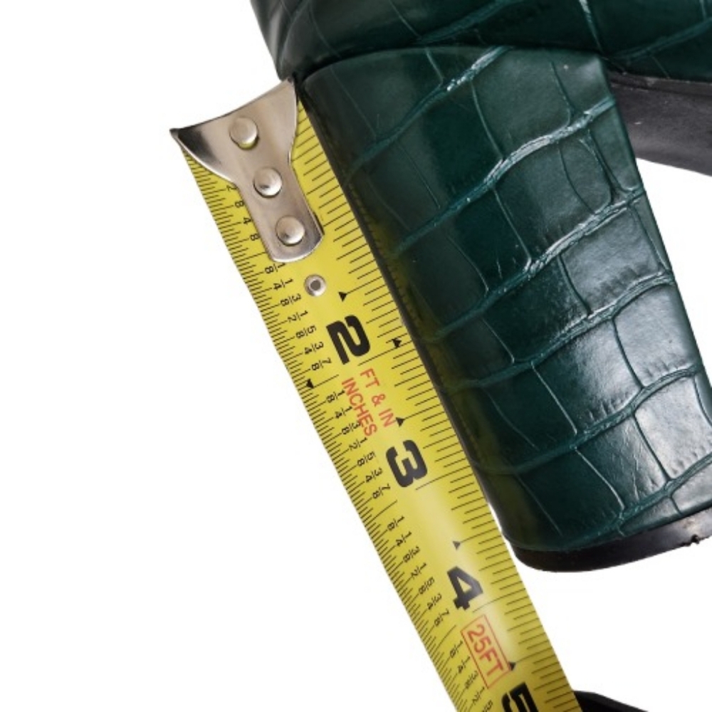 Madden Girl Ronni Dark Green Croc-embossed Knee High Boots - Picture 15 of 15